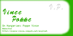 vince poppe business card